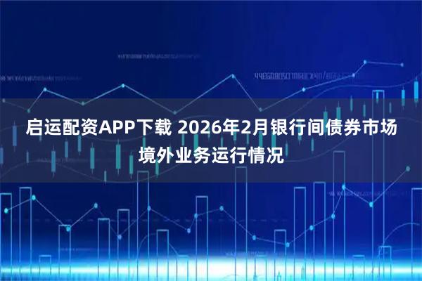 启运配资APP下载 2026年2月银行间债券市场境外业务运行情况
